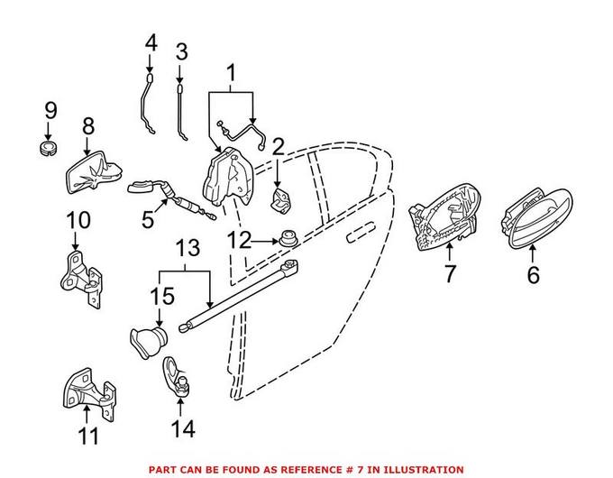 BMW Exterior Door Handle Base 51217191572